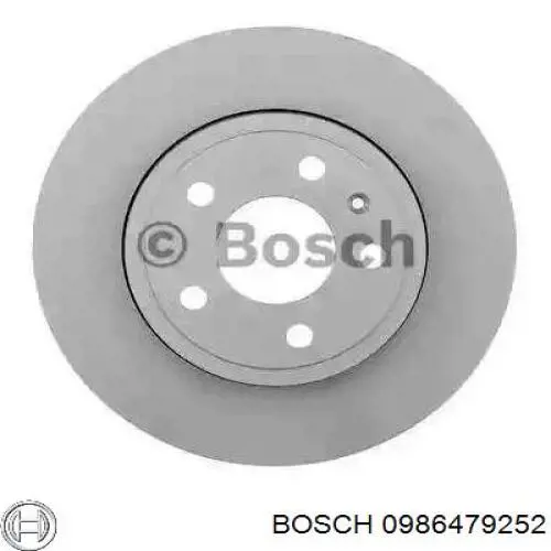 0986479252 Bosch диск тормозной задний