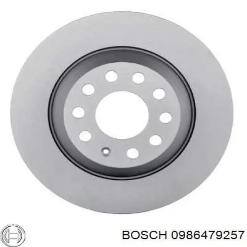 0986479257 Bosch диск тормозной задний