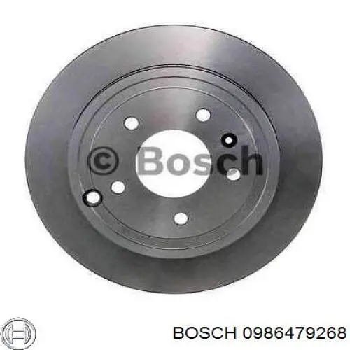 Disco de freno trasero 0986479268 Bosch