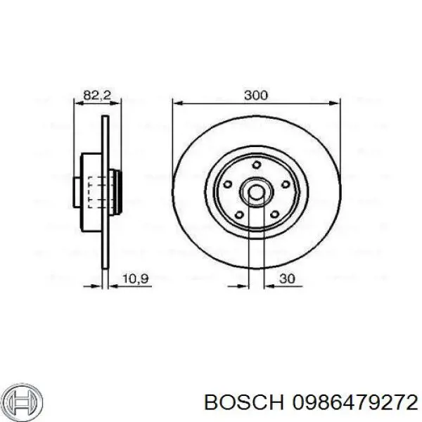 Тормозные диски 0986479272 Bosch