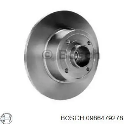 Диск гальмівний задній 0986479278 Bosch