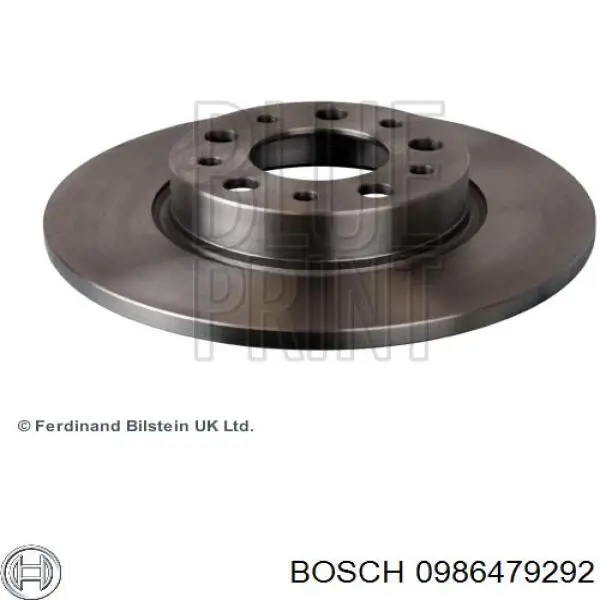 Диск гальмівний задній 0986479292 Bosch