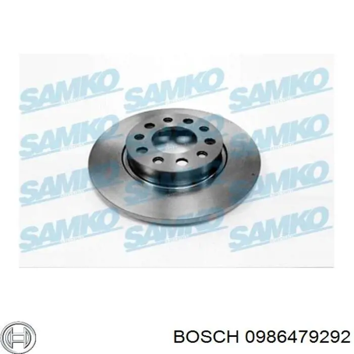 Диск гальмівний задній 0986479292 Bosch