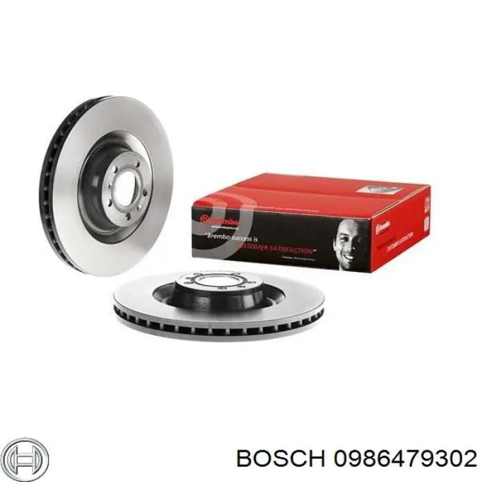 Передние тормозные диски 0986479302 Bosch
