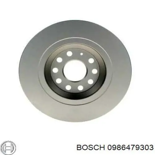 Disco de freno trasero 0986479303 Bosch