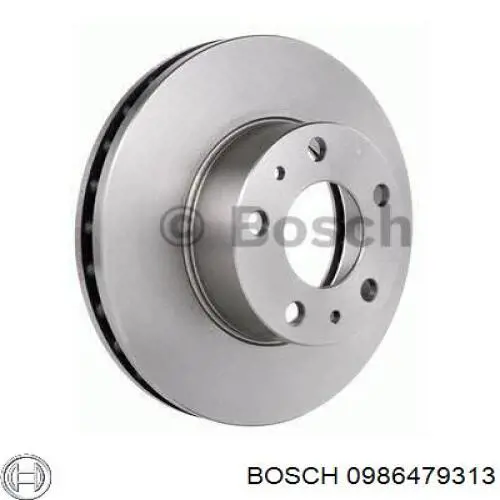 Диск гальмівний передній 0986479313 Bosch