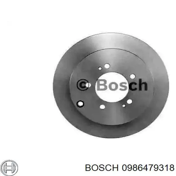 0986479318 Bosch диск тормозной задний
