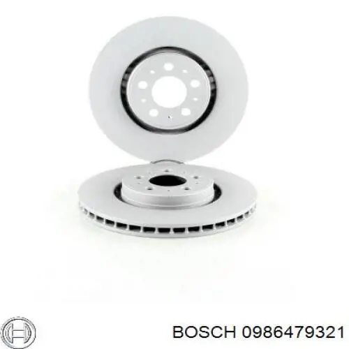 Диск гальмівний передній 0986479321 Bosch