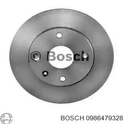 Диск гальмівний передній 0986479328 Bosch