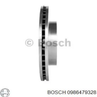 Диск гальмівний передній 0986479328 Bosch