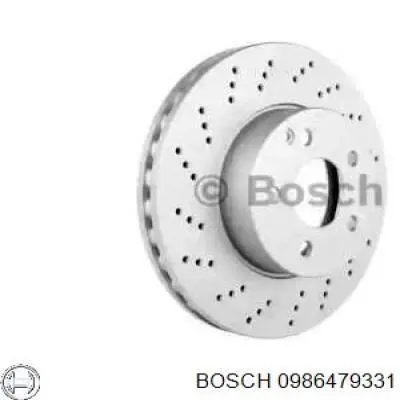Диск тормозной передний Bosch 0986479331