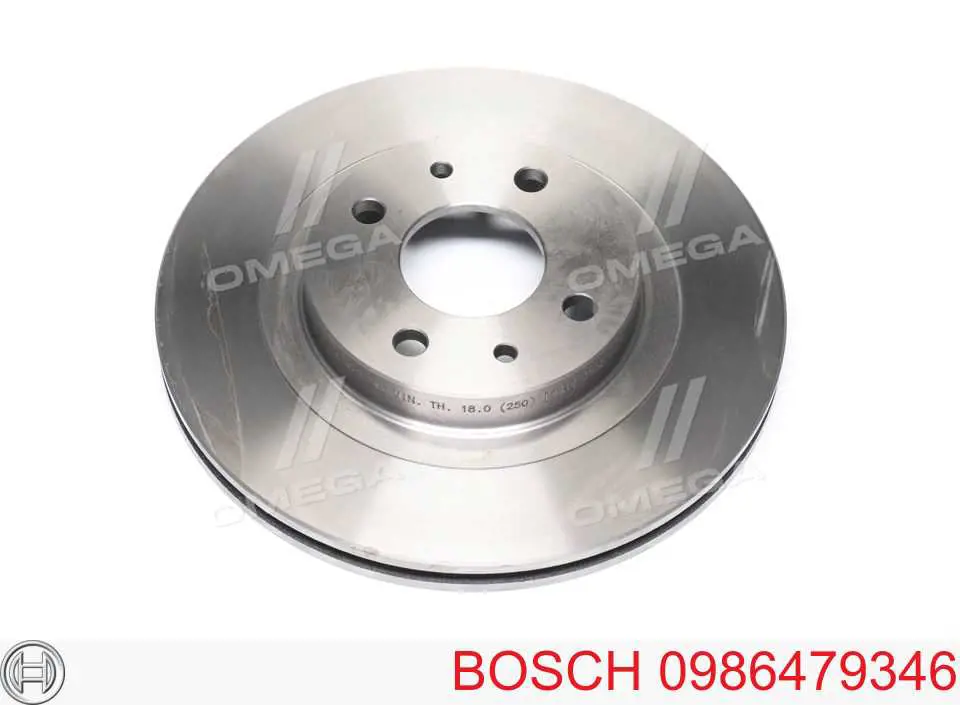 0986479346 Bosch диск тормозной передний