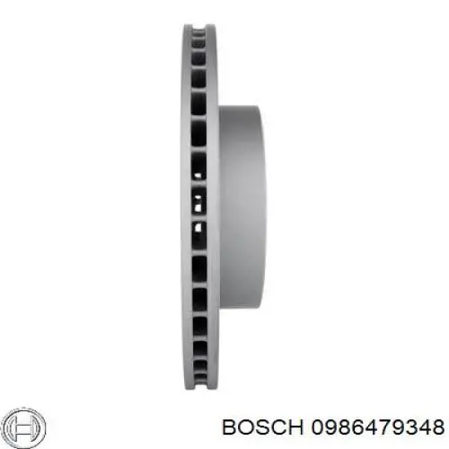 Диск гальмівний передній 0986479348 Bosch