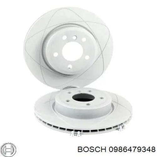 Диск гальмівний передній 0986479348 Bosch