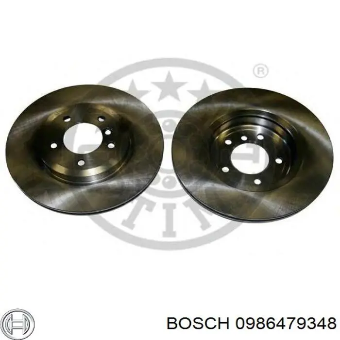 Диск гальмівний передній 0986479348 Bosch
