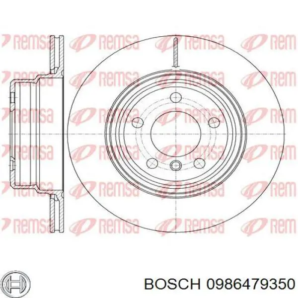 Тормозные диски 0986479350 Bosch