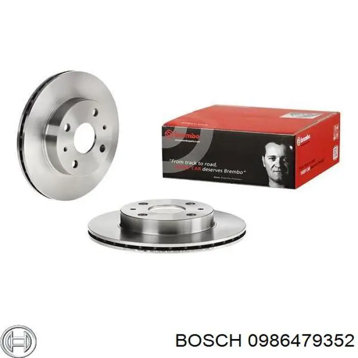 Передний тормозной диск Bosch 0986479352