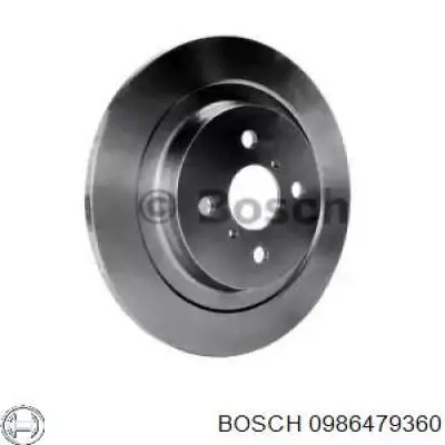 0986479360 Bosch диск тормозной задний