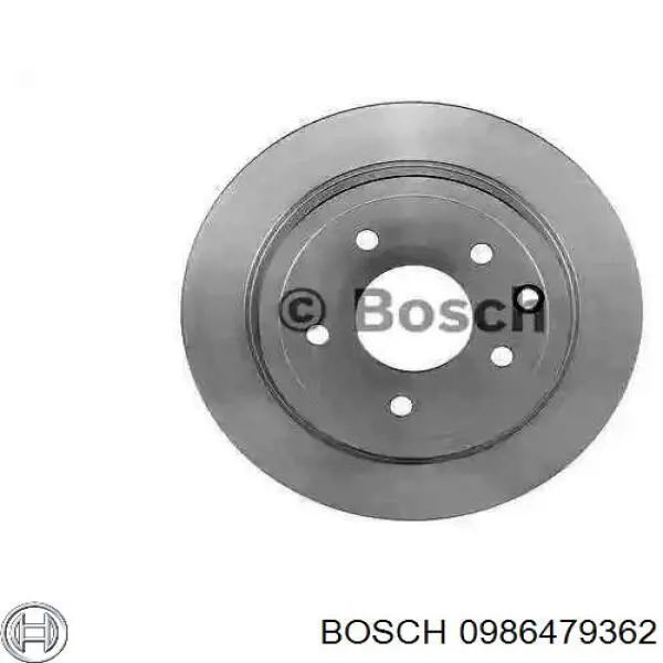 0986479362 Bosch диск тормозной задний
