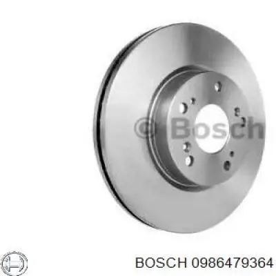 Freno de disco delantero 0986479364 Bosch