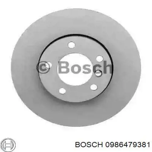 0986479381 Bosch диск тормозной передний