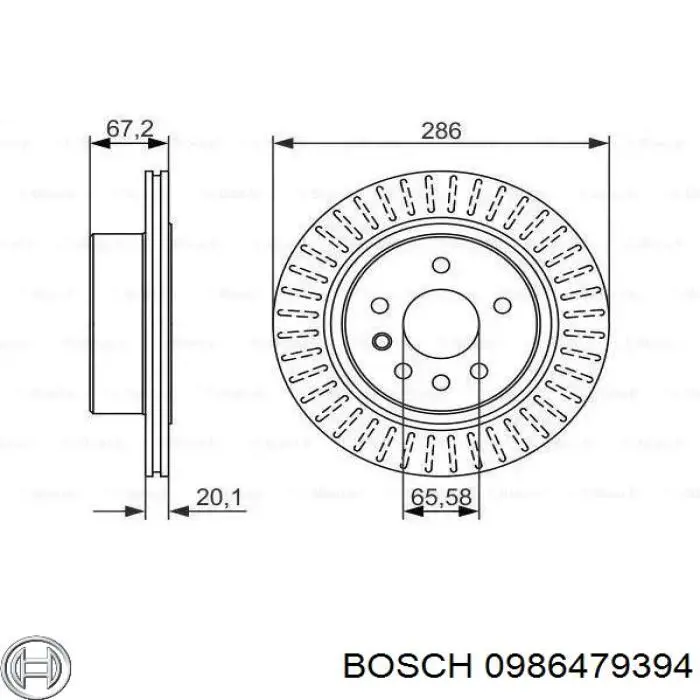 0986479394 Bosch Дисковый тормоз