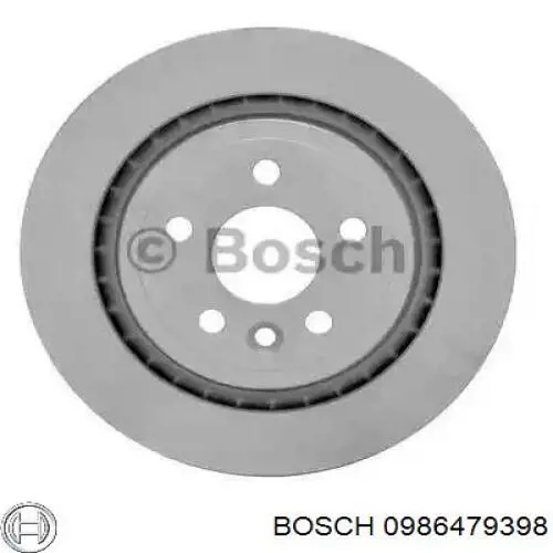 0986479398 Bosch диск тормозной задний
