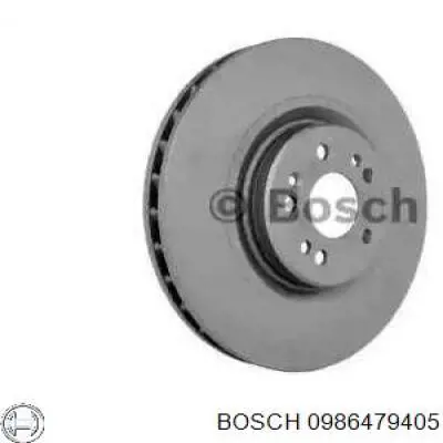 Передние тормозные диски 0986479405 Bosch