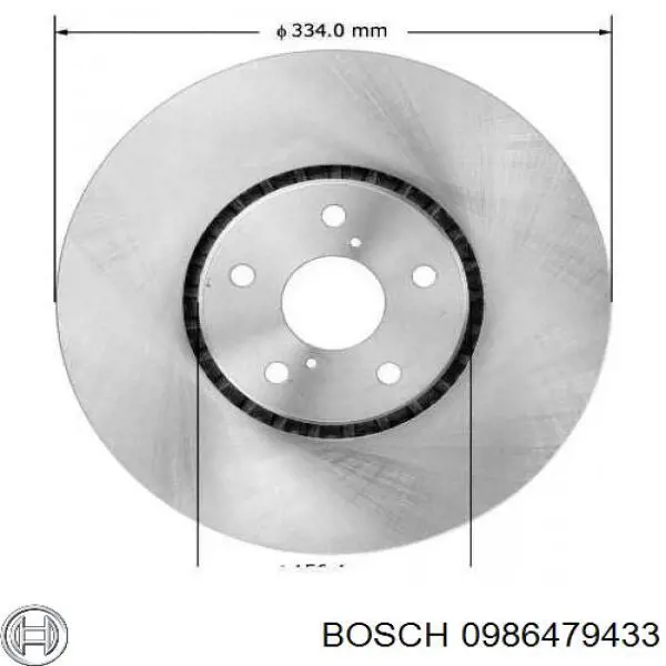 Передний тормозной диск Bosch 0986479433