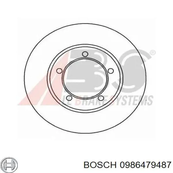 Передние тормозные диски 0986479487 Bosch