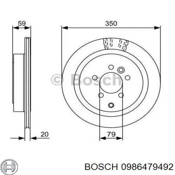 0986479492 Bosch тормозные диски