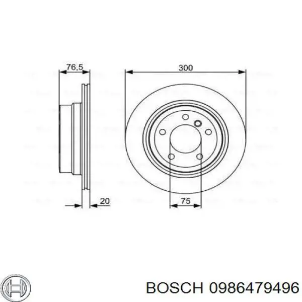 0986479496 Bosch Дисковый тормоз