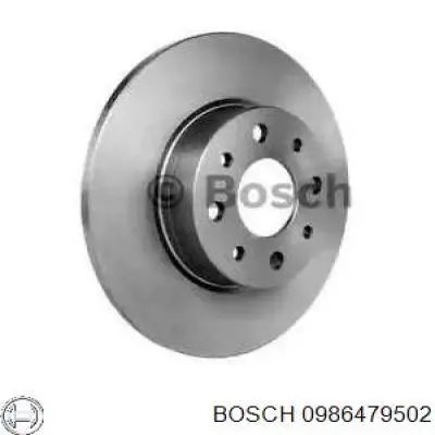 Тормозные диски 0986479502 Bosch