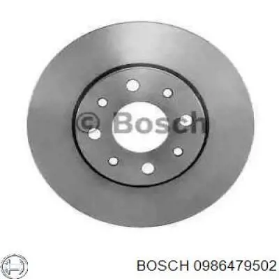 Disco de freno trasero 0986479502 Bosch