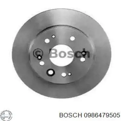 Disco de freno trasero 0986479505 Bosch