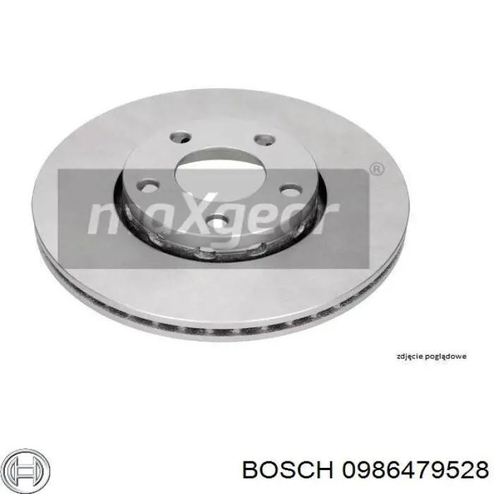 Передние тормозные диски 0986479528 Bosch