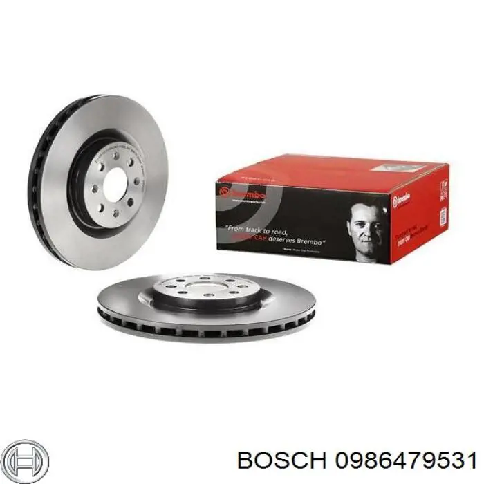 Freno de disco delantero 0986479531 Bosch