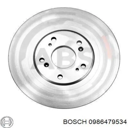 Передние тормозные диски 0986479534 Bosch