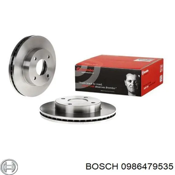 Freno de disco delantero 0986479535 Bosch