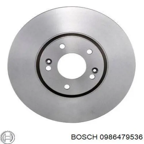 Freno de disco delantero 0986479536 Bosch