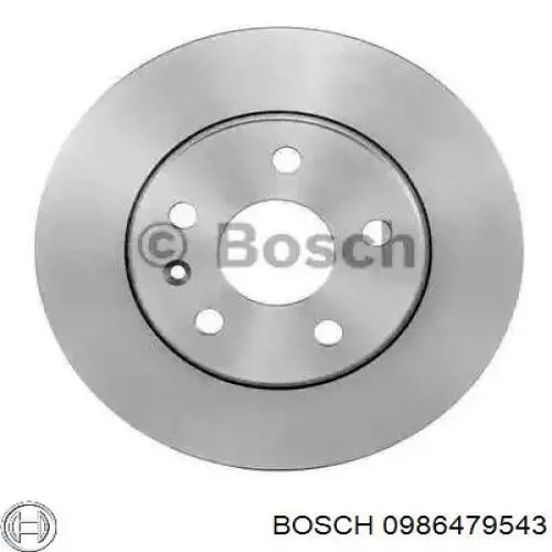 Передние тормозные диски 0986479543 Bosch