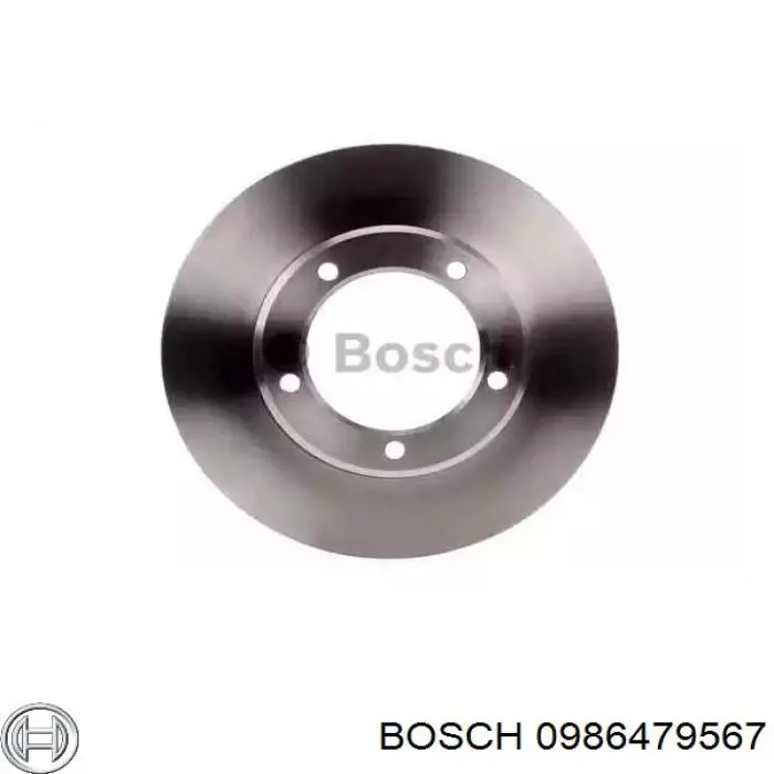 Передние тормозные диски 0986479567 Bosch