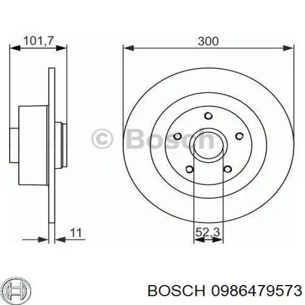 Тормозные диски 0986479573 Bosch