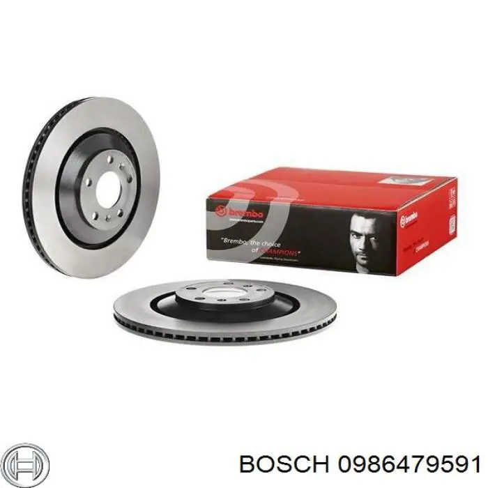 Купить 0986479591 Bosch Диск тормозной задний