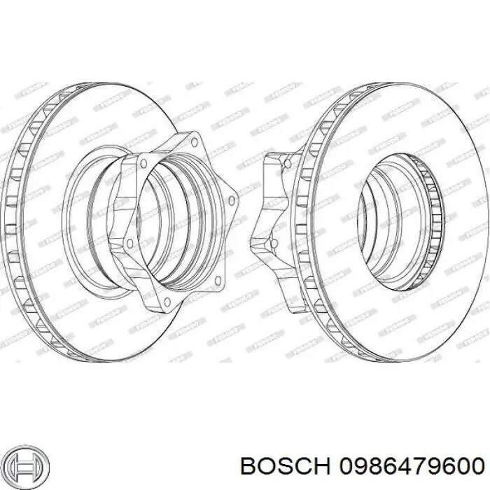 Задний тормозной диск Bosch 0986479600 цена, от 66.95 USD