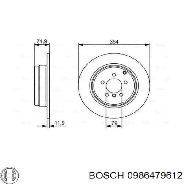 0 986 479 612 Bosch тормозные диски