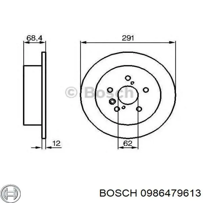 0986479613 Bosch Дисковый тормоз