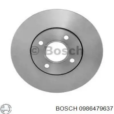 Передние тормозные диски 0986479637 Bosch