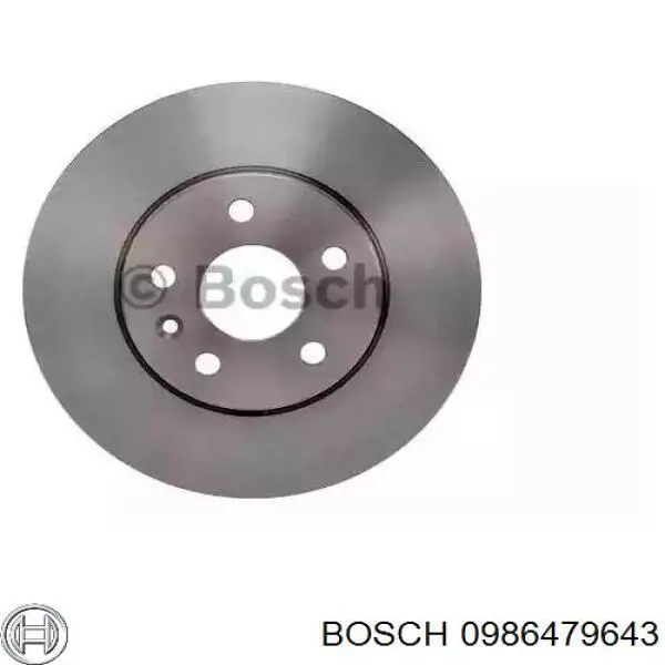 0986479643 Bosch диск тормозной передний