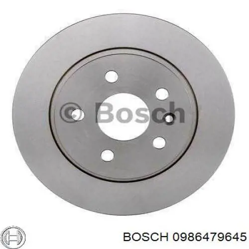 Disco de freno trasero 0986479645 Bosch